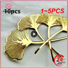 Load image into Gallery viewer, 1~5PCS Acrylic Gold Ginkgo Leaves Cake Topper; Baking Accessories; Cake Decorating Tools