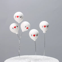 Load image into Gallery viewer, 5pcs/Set Colorful Clay Balloon Cake Topper