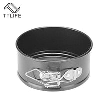 Load image into Gallery viewer, 4 Black Carbon Steel Cake Non-Stick Spring-form Metal Bake Round Baking Pan With Removable Bottom