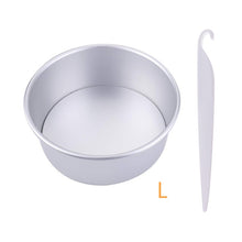 Load image into Gallery viewer, 4/6/8 Inch Round Cake Pan Set With Removable Bottom Aluminum Alloy Cake Pans