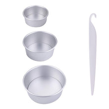 Load image into Gallery viewer, 4/6/8 Inch Round Cake Pan Set With Removable Bottom Aluminum Alloy Cake Pans