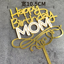 Load image into Gallery viewer, Dad / Mom Acrylic Cake Topper