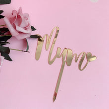 Load image into Gallery viewer, Dad / Mom Acrylic Cake Topper