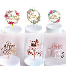 Load image into Gallery viewer, Various Designs - Happy Birthday Acrylic Cake Topper