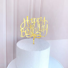 Load image into Gallery viewer, Various Designs - Happy Birthday Acrylic Cake Topper