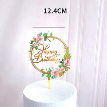 Load image into Gallery viewer, Various Designs - Happy Birthday Acrylic Cake Topper
