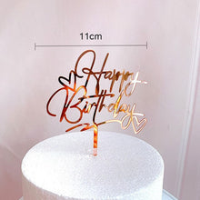 Load image into Gallery viewer, Various Designs - Happy Birthday Acrylic Cake Topper