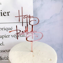 Load image into Gallery viewer, Various Designs - Happy Birthday Acrylic Cake Topper