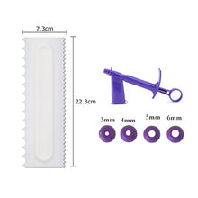 Load image into Gallery viewer, 4Pcs Cake Comb/Sprinkle Gun/Impression Mat Set