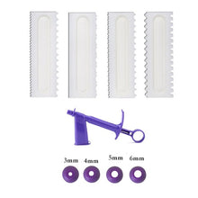 Load image into Gallery viewer, 4Pcs Cake Comb/Sprinkle Gun/Impression Mat Set