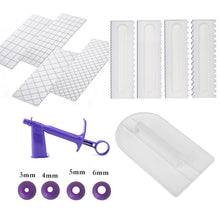 Load image into Gallery viewer, 4Pcs Cake Comb/Sprinkle Gun/Impression Mat Set
