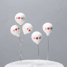 Load image into Gallery viewer, 5pcs/Set Colorful Clay Balloon Cake Topper

