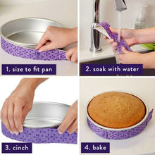 Load image into Gallery viewer, Cake Baking Pan Strips: Bake Even Strip Belt
