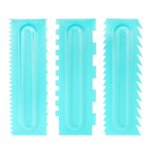 Load image into Gallery viewer, 3Pcs/Set Cake Decorating Comb/Smoother with 24 Design Textures
