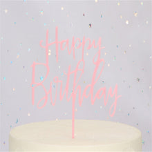 Load image into Gallery viewer, Acrylic &quot;Oh Baby&quot; / “Happy Birthday” Cake Topper
