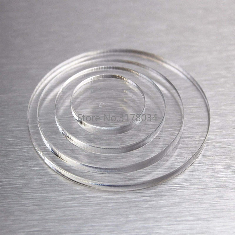 3mm Round Clear Extruded Circle Acrylic Discs