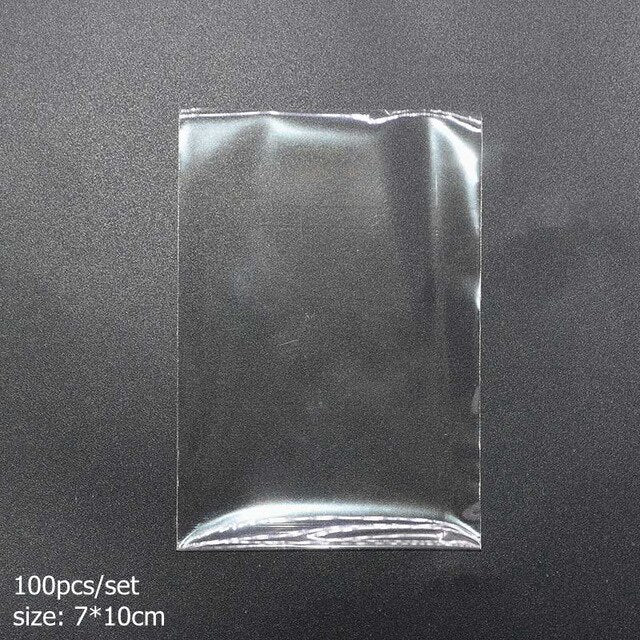 100pcs/set Bowknot Metallic Twist Wire and Clear Packaging Bags