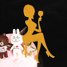 Load image into Gallery viewer, Fashion Lady Acrylic Cake Topper

