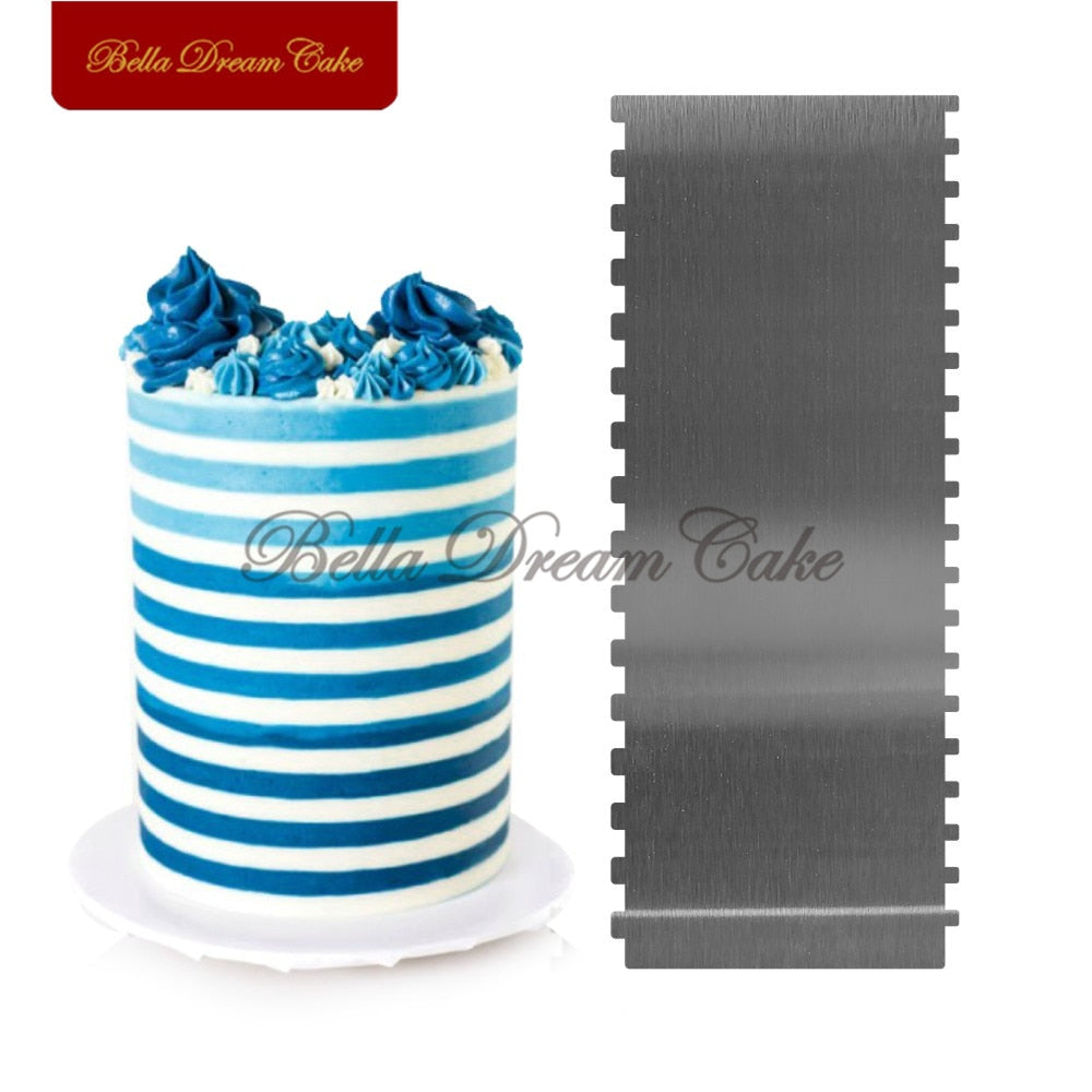 Double Side Multi Sawtooth Shape Stainless Steel Cake Comb