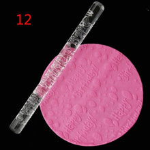 Load image into Gallery viewer, Acrylic Rolling Pin Designed Fondant Cake Impression/Embossing
