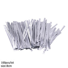 Load image into Gallery viewer, 100pcs/set Bowknot Metallic Twist Wire and Clear Packaging Bags
