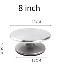 Load image into Gallery viewer, 8/12-inch Non-slip Aluminum Alloy Cake Turntable
