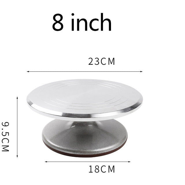 8/12-inch Non-slip Aluminum Alloy Cake Turntable