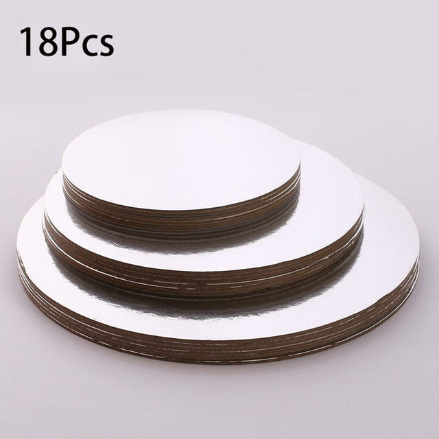 18/3pcs Round Cake Boards Set