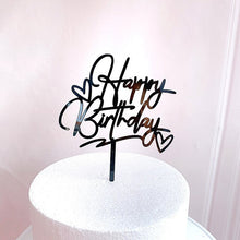 Load image into Gallery viewer, Various Designs - Happy Birthday Acrylic Cake Topper

