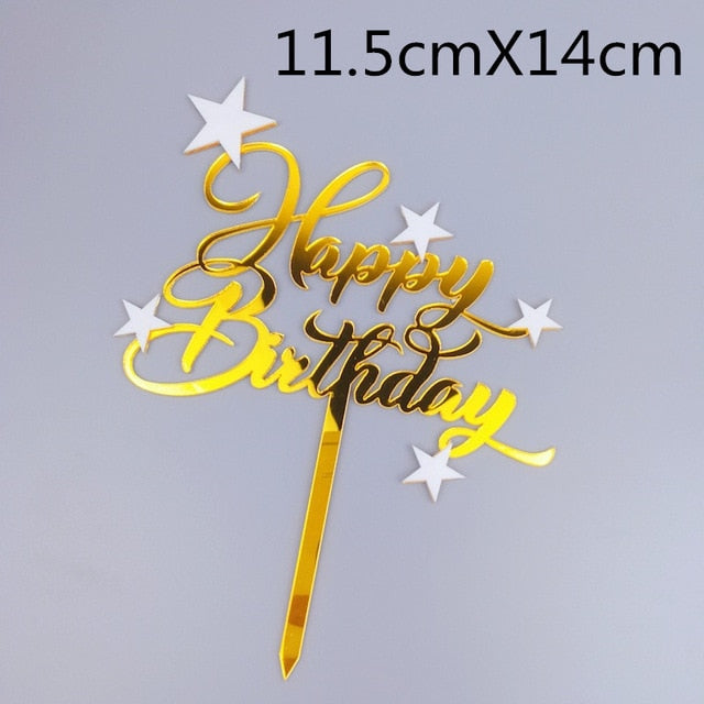 Shiny Acrylic Cake Topper