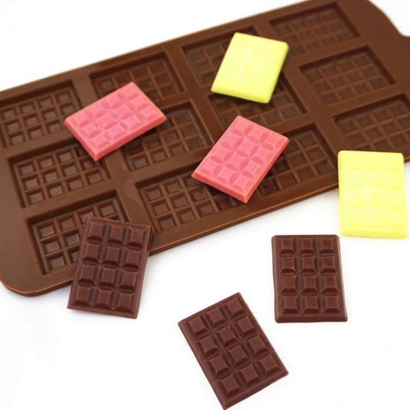 12 Grid Silicone Chocolate Waffle Mold