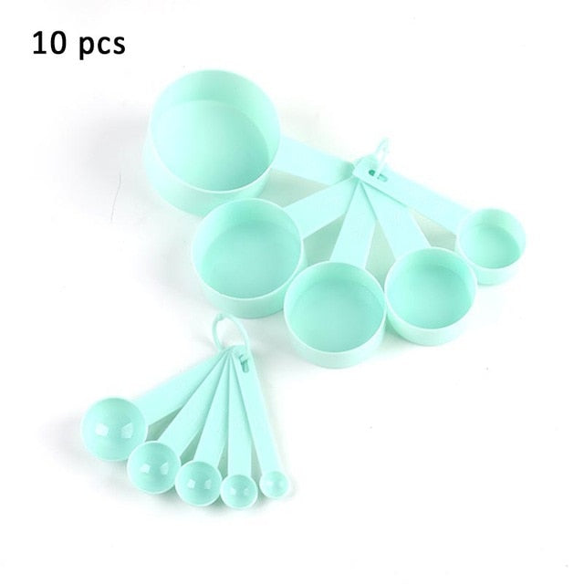 10Pcs Stackable Measuring Cups and Spoons Set