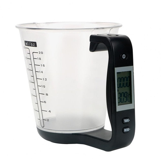 1000g Professional Electronic Digital Kitchen Weight Scale Wet or Dry Measurement Cup with LCD Display