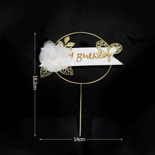 Load image into Gallery viewer, Happy Birthday Iron Art Cake Topper
