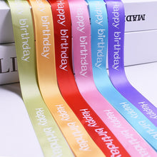 Load image into Gallery viewer, Colorful Happy Birthday Ribbon - Various Colors in 5 or 10 meters
