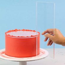 Load image into Gallery viewer, 12 &amp; 8 inch Large Clear Acrylic Cake Scraper Smoother and Stripes Edge Cake Comb
