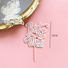 Load image into Gallery viewer, Best MOM Acrylic Cake Toppers
