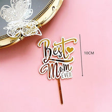 Load image into Gallery viewer, Best MOM Acrylic Cake Toppers
